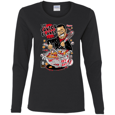 T-Shirts Black / S The Savior Flakes Women's Long Sleeve T-Shirt
