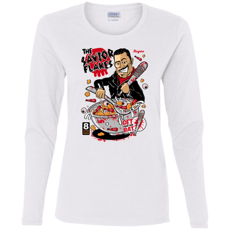 T-Shirts White / S The Savior Flakes Women's Long Sleeve T-Shirt