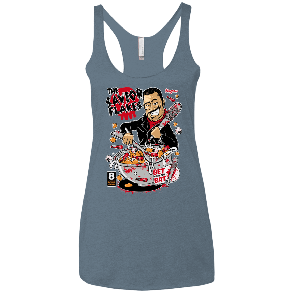 T-Shirts Indigo / X-Small The Savior Flakes Women's Triblend Racerback Tank