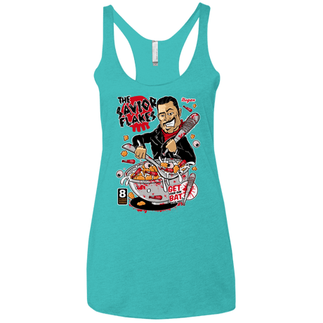 T-Shirts Tahiti Blue / X-Small The Savior Flakes Women's Triblend Racerback Tank