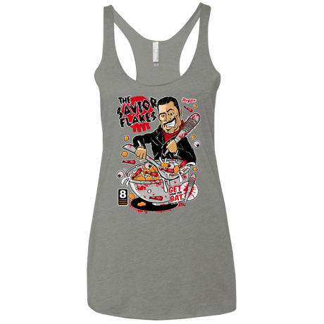 T-Shirts Venetian Grey / X-Small The Savior Flakes Women's Triblend Racerback Tank