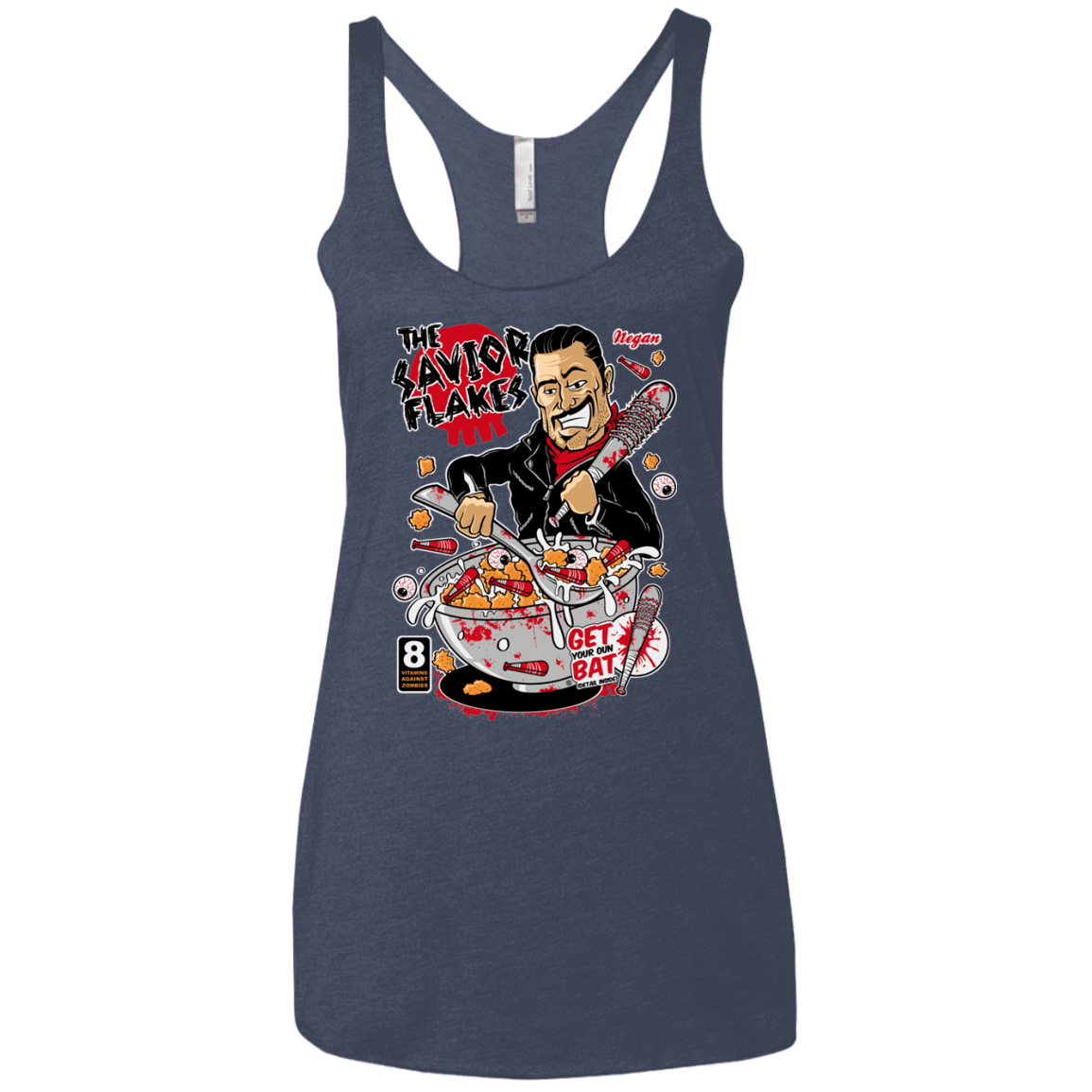 T-Shirts Vintage Navy / X-Small The Savior Flakes Women's Triblend Racerback Tank