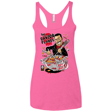 T-Shirts Vintage Pink / X-Small The Savior Flakes Women's Triblend Racerback Tank
