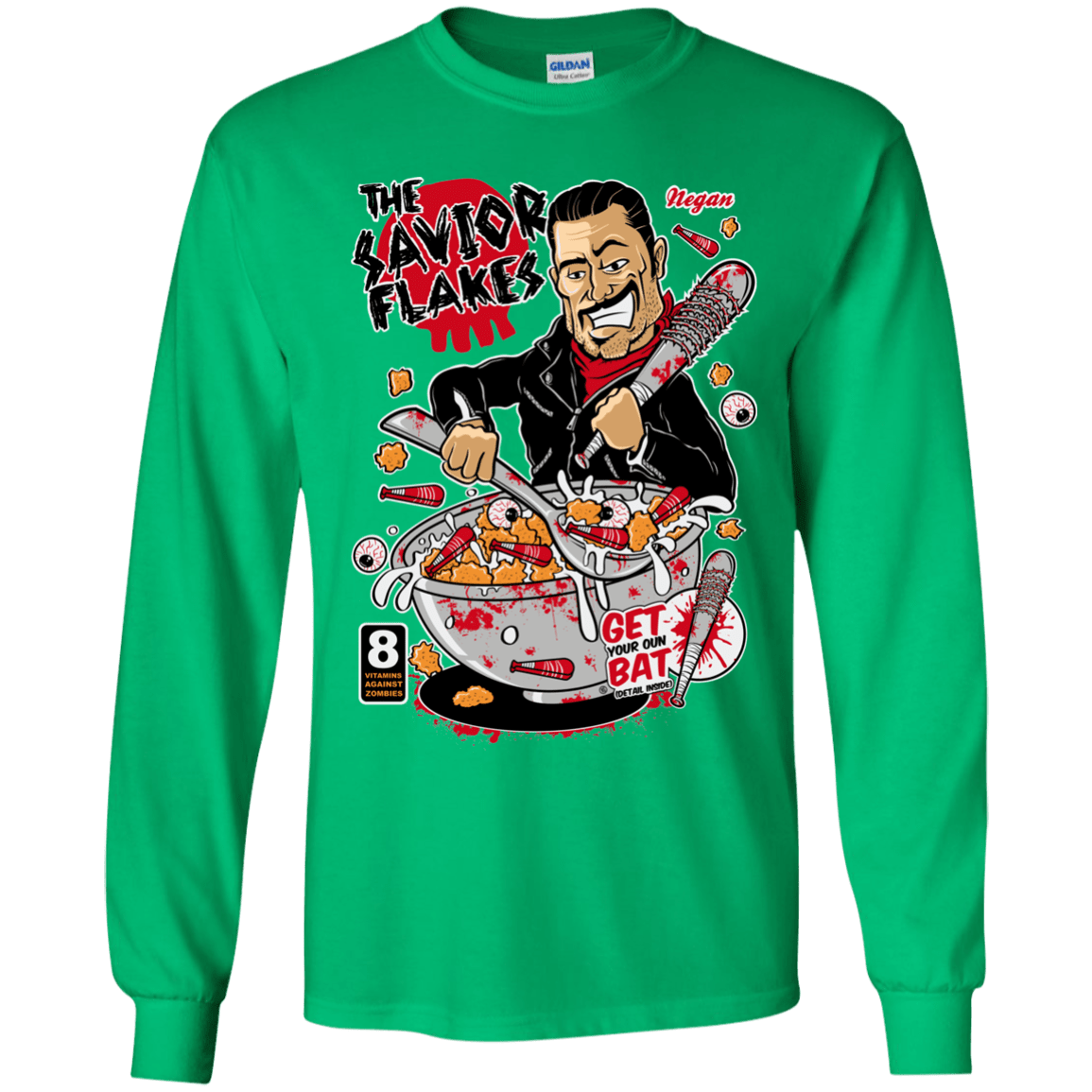 T-Shirts Irish Green / YS The Savior Flakes Youth Long Sleeve T-Shirt