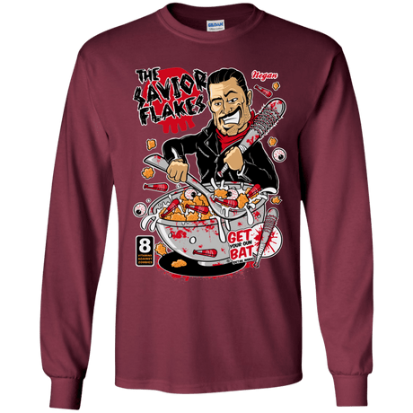 T-Shirts Maroon / YS The Savior Flakes Youth Long Sleeve T-Shirt