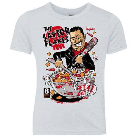 T-Shirts Heather White / YXS The Savior Flakes Youth Triblend T-Shirt