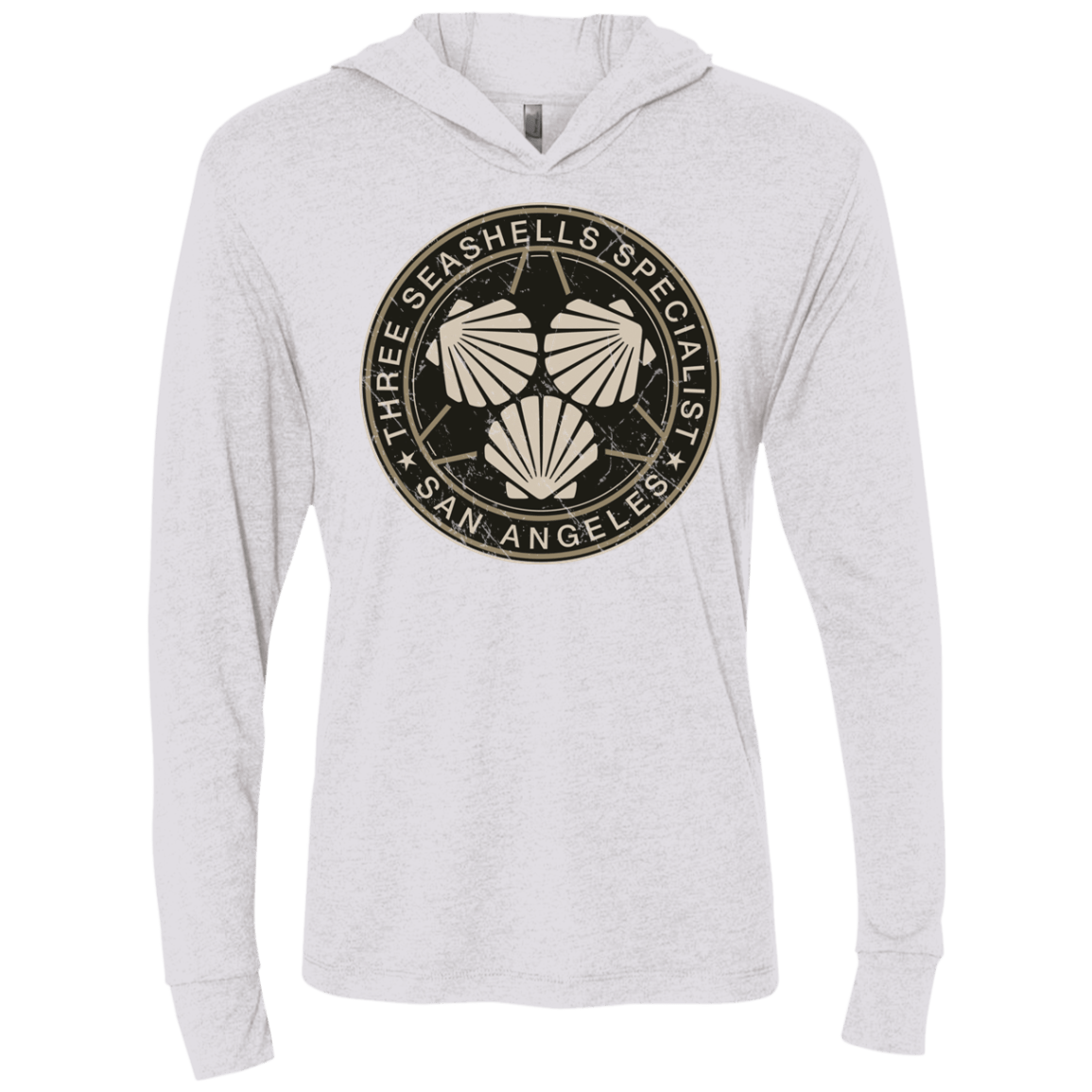 T-Shirts Heather White / X-Small The Specialist Triblend Long Sleeve Hoodie Tee