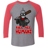 T-Shirts Premium Heather/ Vintage Red / X-Small The Walking Bot Triblend 3/4 Sleeve