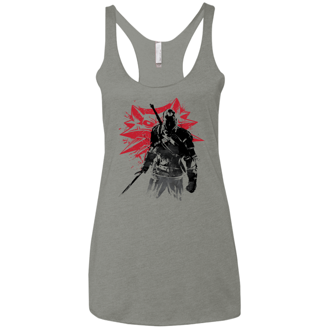 T-Shirts Venetian Grey / X-Small The Witcher Sumie Women's Triblend Racerback Tank