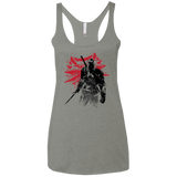 T-Shirts Venetian Grey / X-Small The Witcher Sumie Women's Triblend Racerback Tank