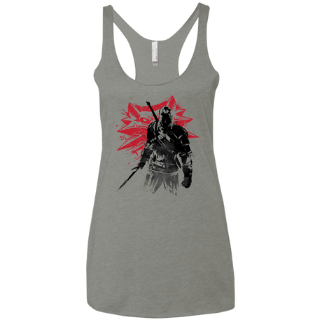 T-Shirts Venetian Grey / X-Small The Witcher Sumie Women's Triblend Racerback Tank