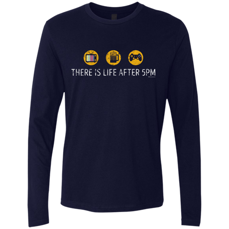 T-Shirts Midnight Navy / Small There Is Life After 5PM Men's Premium Long Sleeve