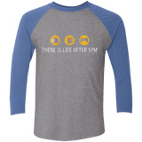 T-Shirts Premium Heather/Vintage Royal / X-Small There Is Life After 5PM Men's Triblend 3/4 Sleeve