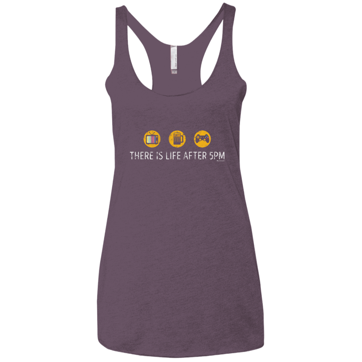 T-Shirts Vintage Purple / X-Small There Is Life After 5PM Women's Triblend Racerback Tank