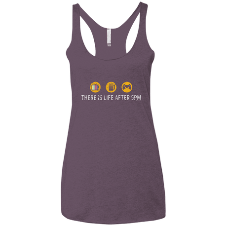 T-Shirts Vintage Purple / X-Small There Is Life After 5PM Women's Triblend Racerback Tank
