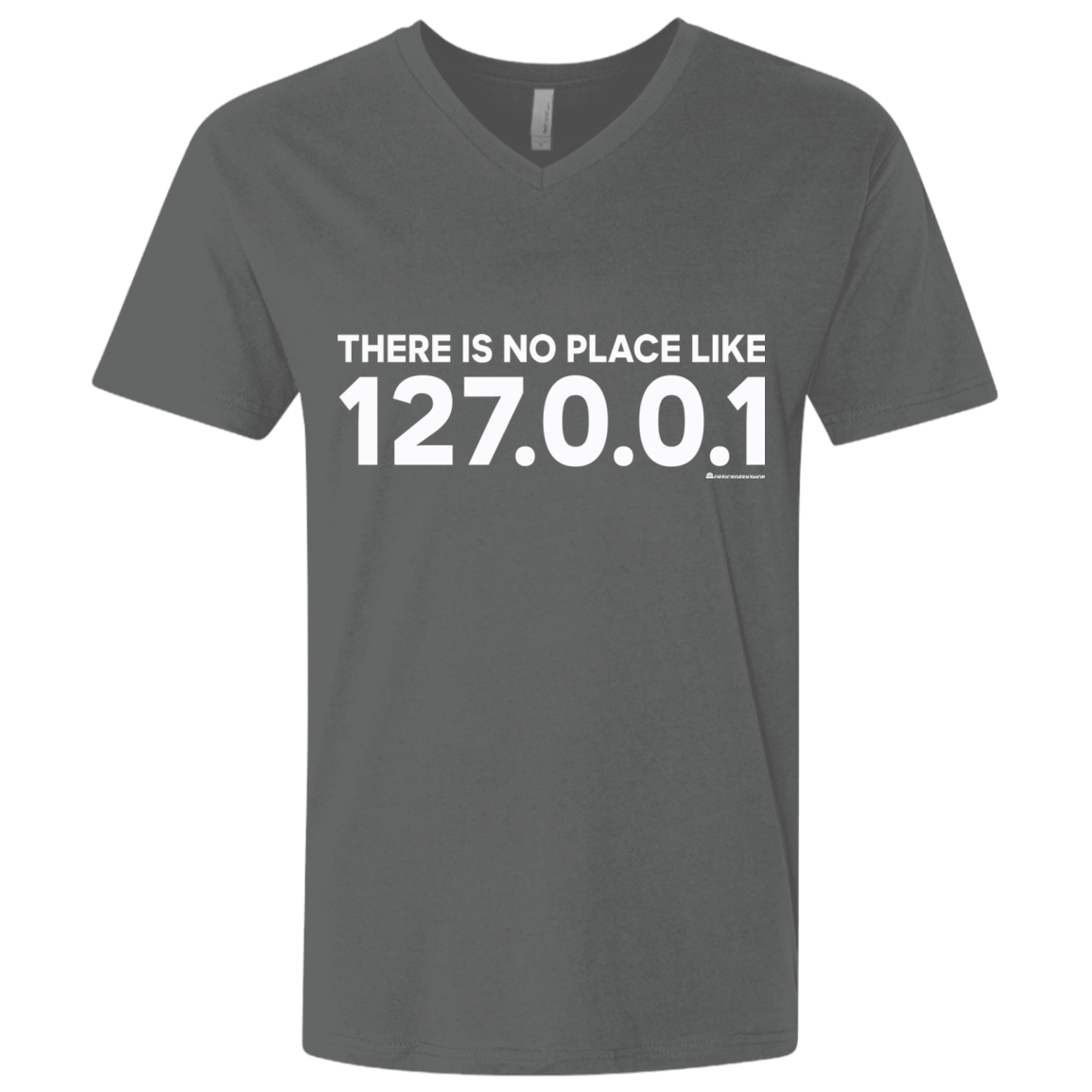 T-Shirts Heavy Metal / X-Small There Is No Place Like 127.0.0.1 Men's Premium V-Neck