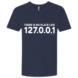 T-Shirts Midnight Navy / X-Small There Is No Place Like 127.0.0.1 Men's Premium V-Neck