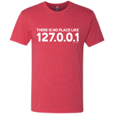 T-Shirts Vintage Red / Small There Is No Place Like 127.0.0.1 Men's Triblend T-Shirt
