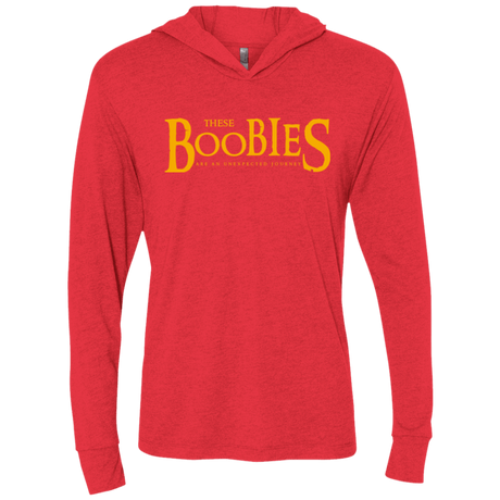 T-Shirts Vintage Red / X-Small These boobies Triblend Long Sleeve Hoodie Tee