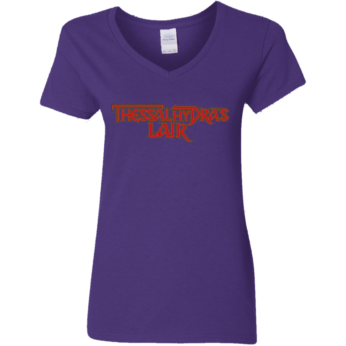 T-Shirts Purple / S Thessalhydras Lair Women's V-Neck T-Shirt