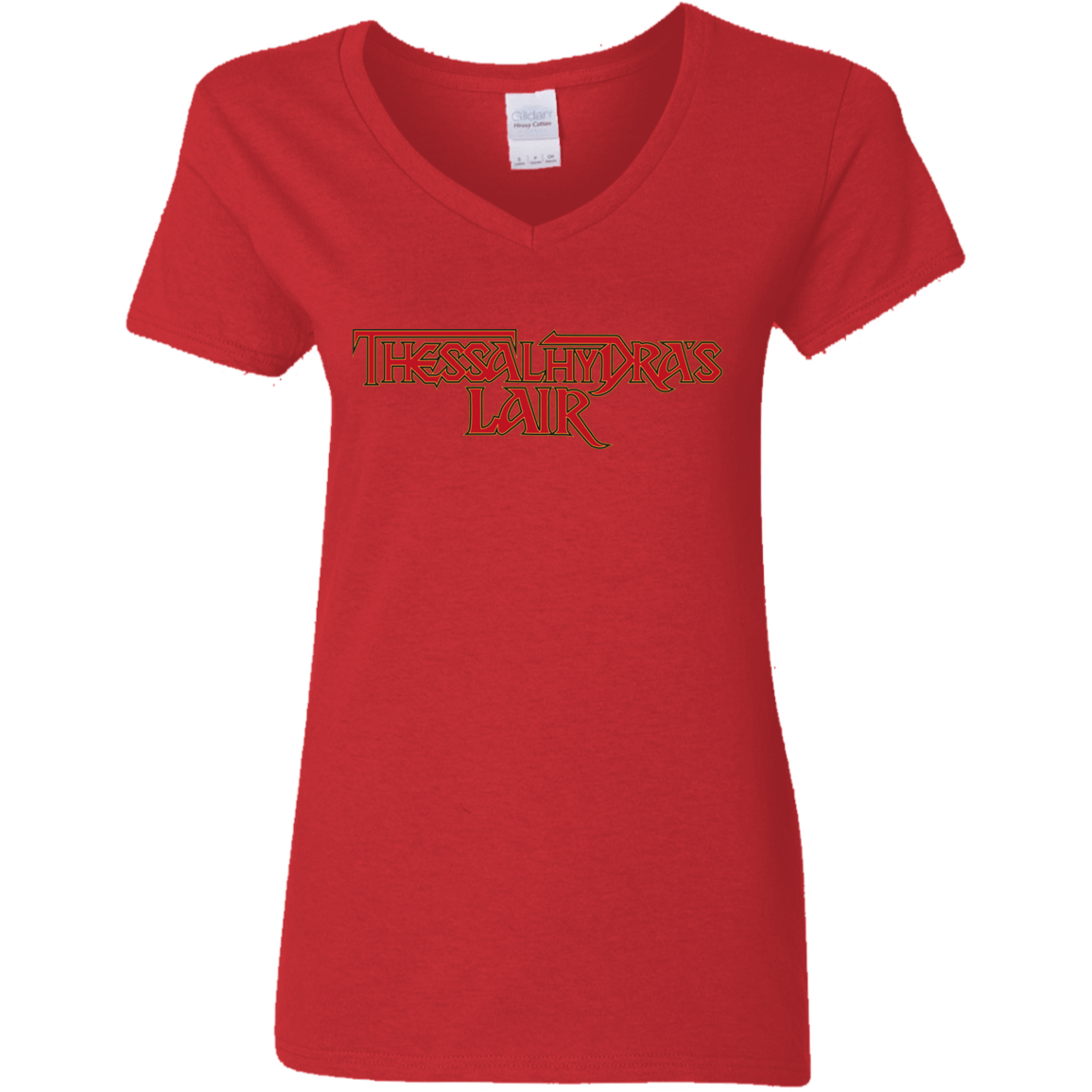 T-Shirts Red / S Thessalhydras Lair Women's V-Neck T-Shirt