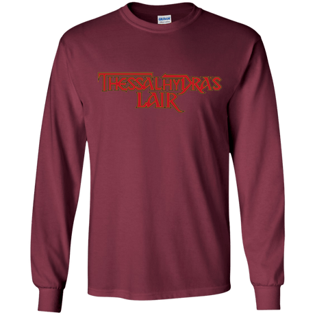 T-Shirts Maroon / YS Thessalhydras Lair Youth Long Sleeve T-Shirt