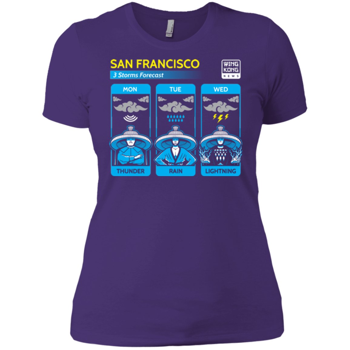 T-Shirts Purple / X-Small Three Storms Women's Premium T-Shirt