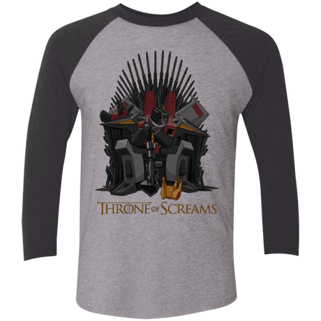 T-Shirts Premium Heather/ Vintage Black / X-Small Throne Of Screams Men's Triblend 3/4 Sleeve