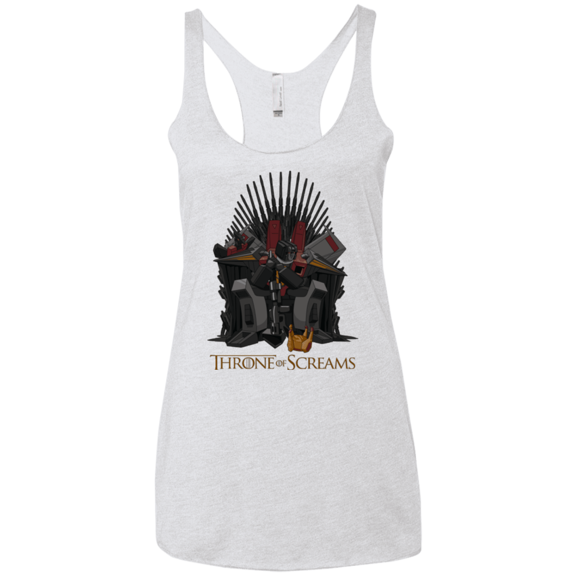 T-Shirts Heather White / X-Small Throne Of Screams Women's Triblend Racerback Tank