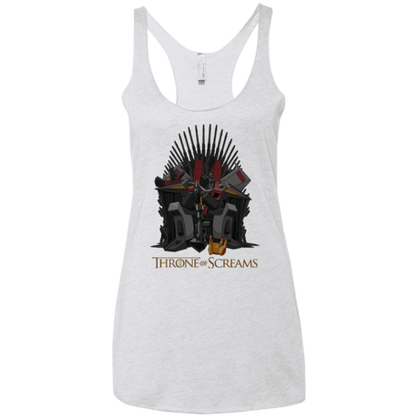 T-Shirts Heather White / X-Small Throne Of Screams Women's Triblend Racerback Tank