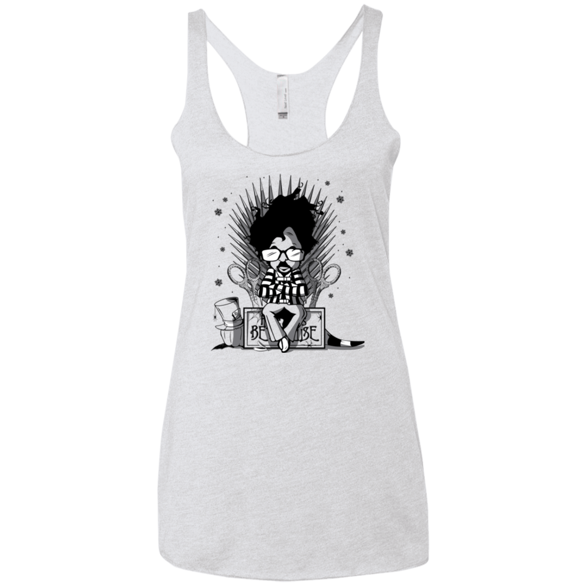 T-Shirts Heather White / X-Small Throne Restless Imagination Women's Triblend Racerback Tank