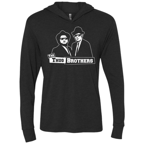 T-Shirts Vintage Black / X-Small Thug Brothers Triblend Long Sleeve Hoodie Tee