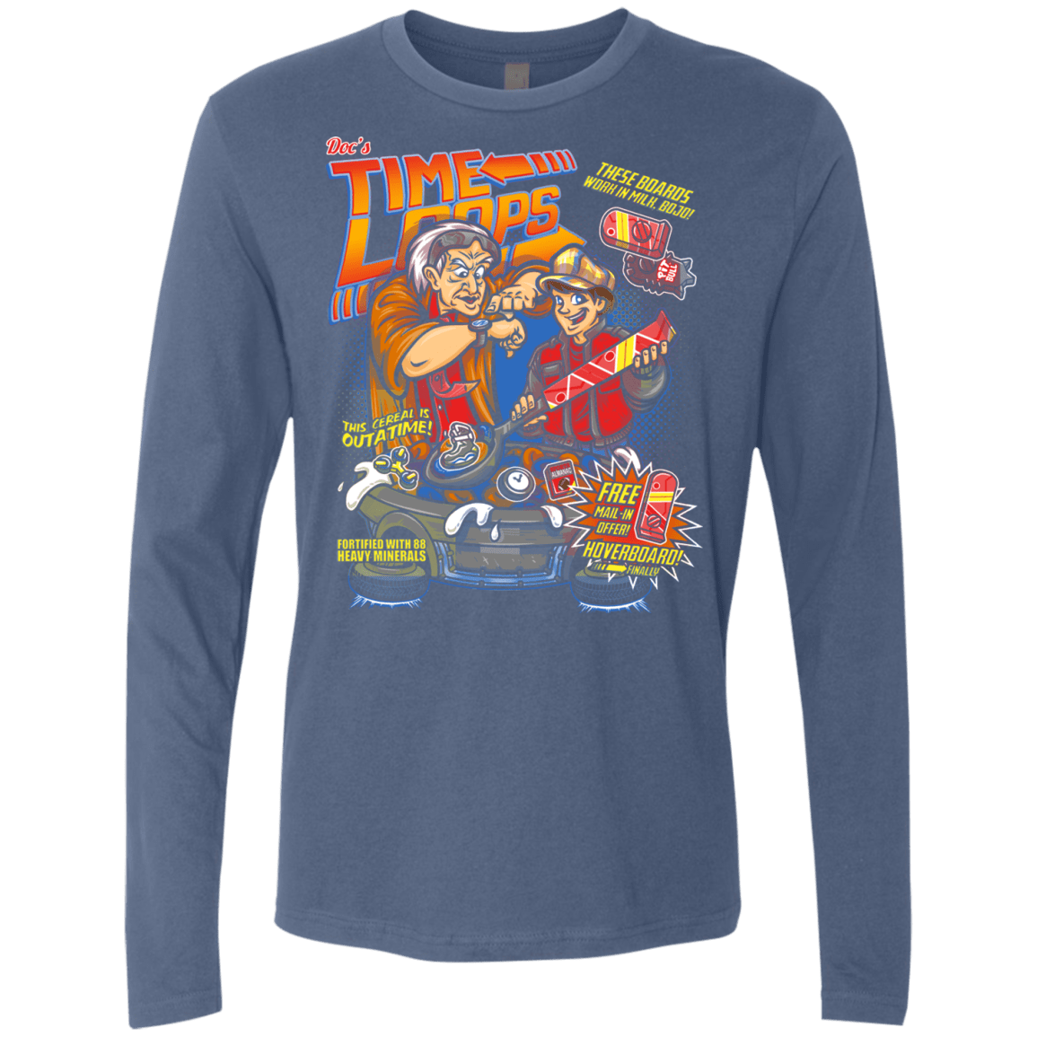 T-Shirts Indigo / S Time Loops Men's Premium Long Sleeve