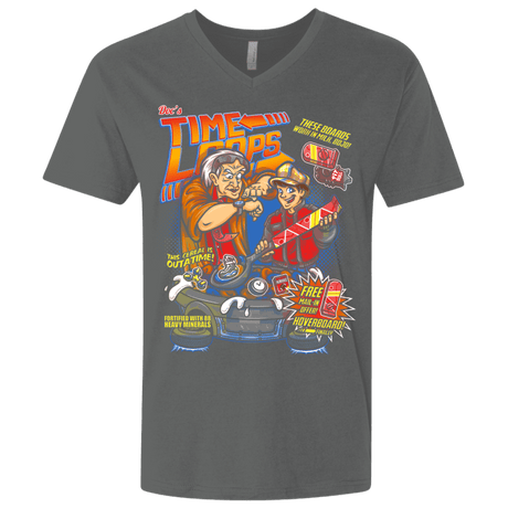 T-Shirts Heavy Metal / X-Small Time Loops Men's Premium V-Neck