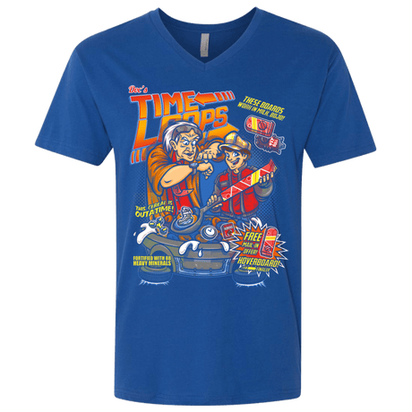 T-Shirts Royal / X-Small Time Loops Men's Premium V-Neck