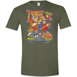 T-Shirts Military Green / S Time Loops Men's Semi-Fitted Softstyle