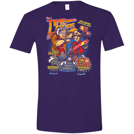 T-Shirts Purple / S Time Loops Men's Semi-Fitted Softstyle