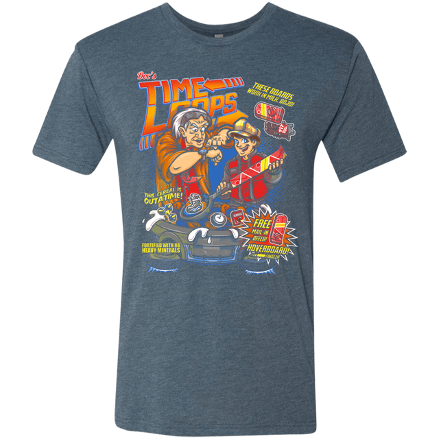 T-Shirts Indigo / S Time Loops Men's Triblend T-Shirt