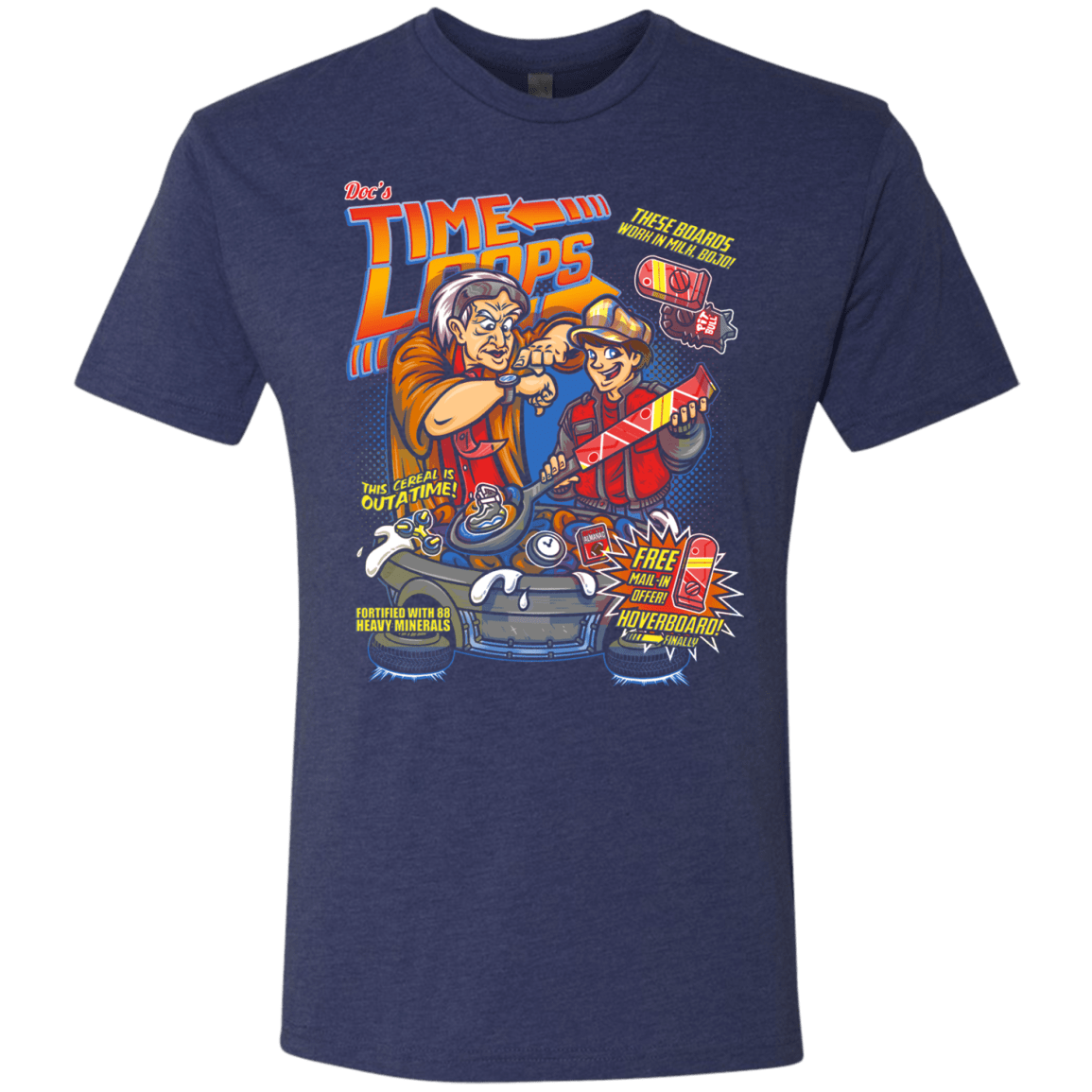 T-Shirts Vintage Navy / S Time Loops Men's Triblend T-Shirt