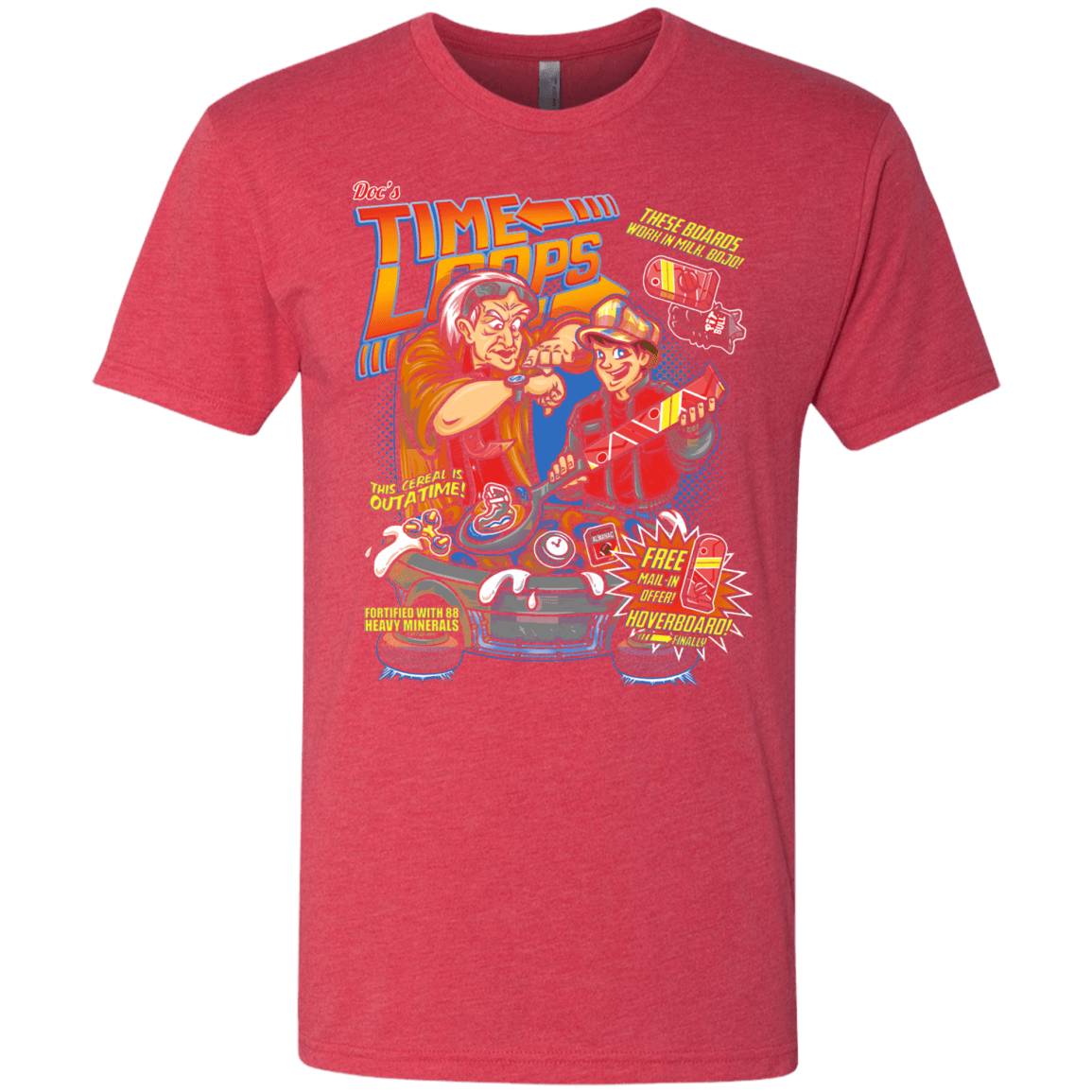 T-Shirts Vintage Red / S Time Loops Men's Triblend T-Shirt