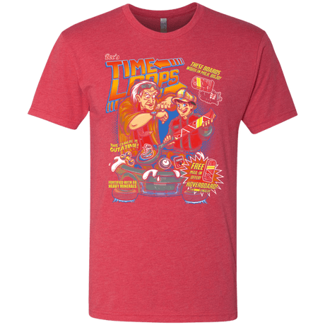 T-Shirts Vintage Red / S Time Loops Men's Triblend T-Shirt
