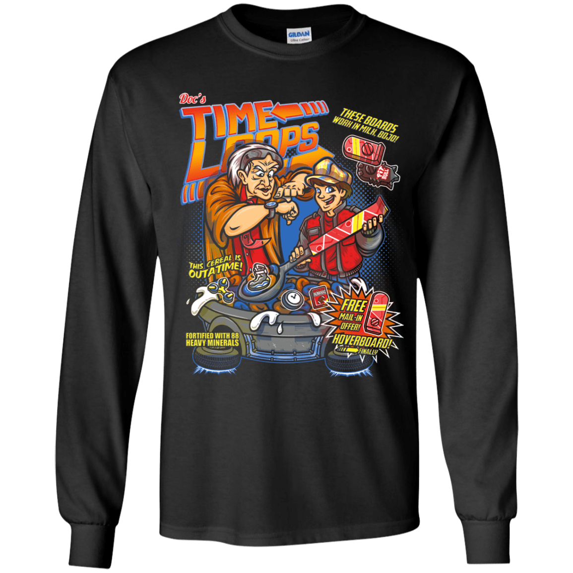 T-Shirts Black / YS Time Loops Youth Long Sleeve T-Shirt