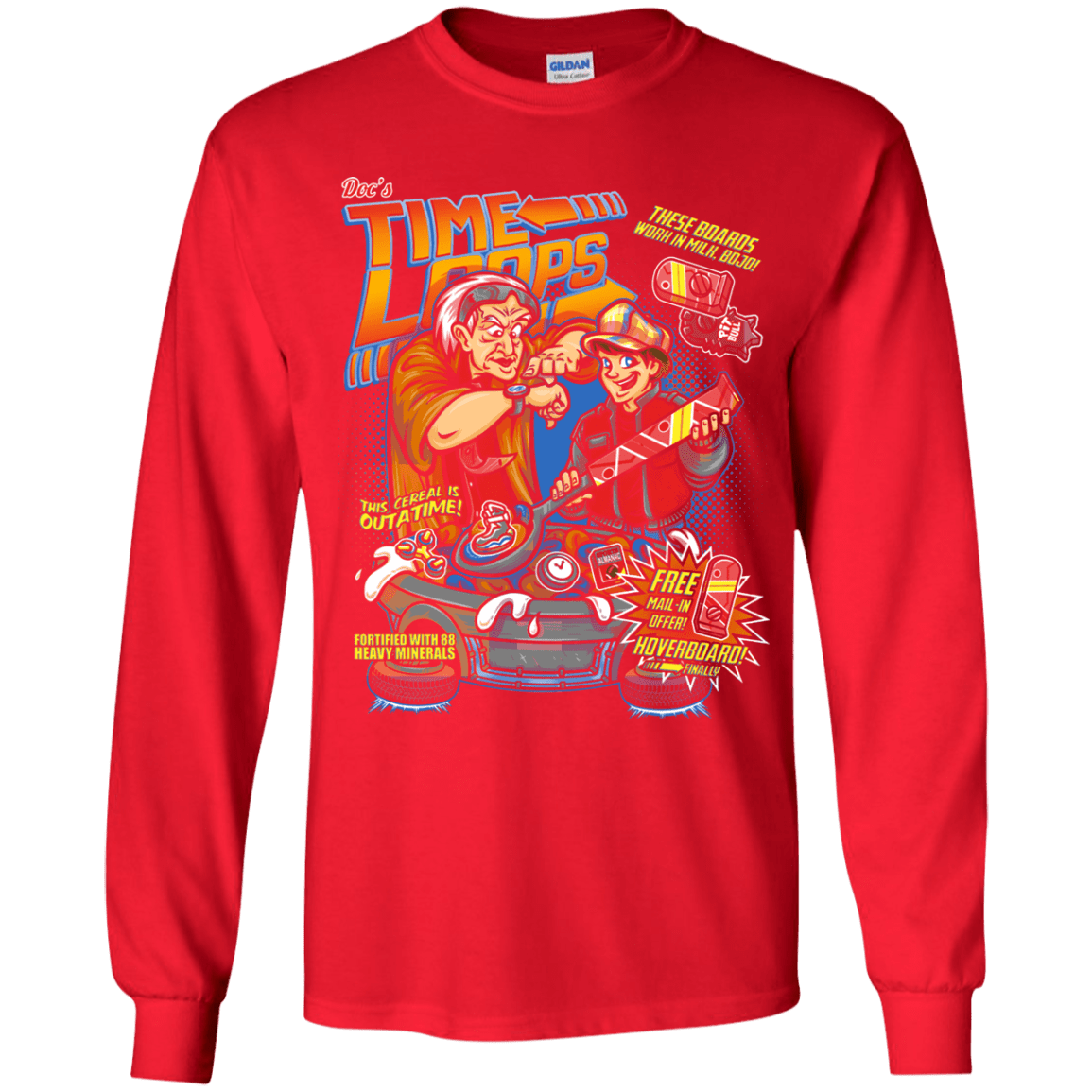 T-Shirts Red / YS Time Loops Youth Long Sleeve T-Shirt