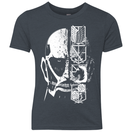 T-Shirts Vintage Navy / YXS Titan Black Youth Triblend T-Shirt