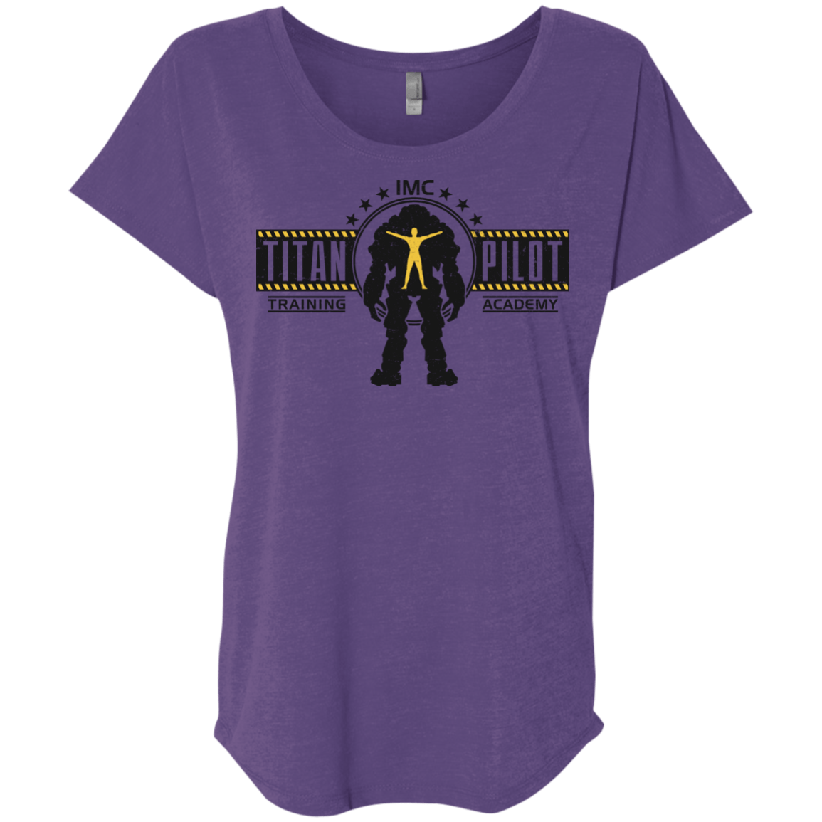 T-Shirts Purple Rush / X-Small Titan Pilot Triblend Dolman Sleeve