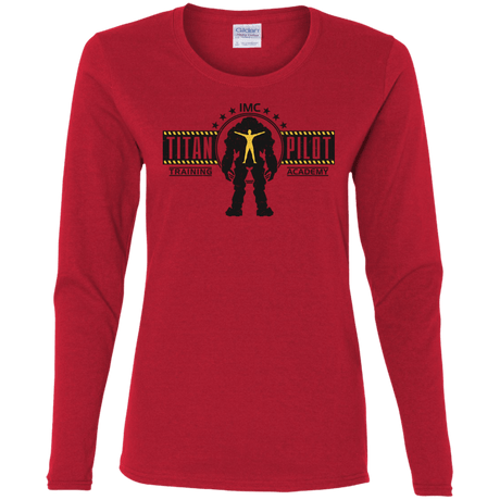 T-Shirts Red / S Titan Pilot Women's Long Sleeve T-Shirt