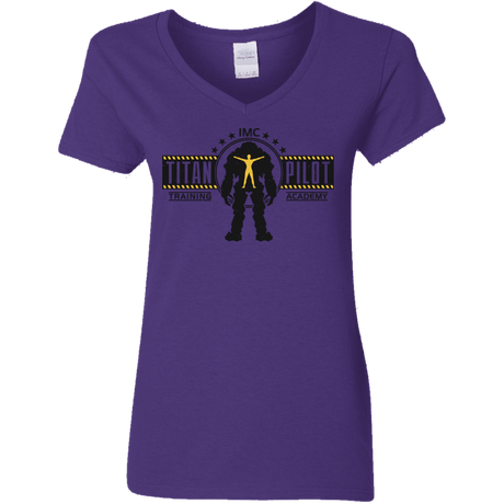 T-Shirts Purple / S Titan Pilot Women's V-Neck T-Shirt