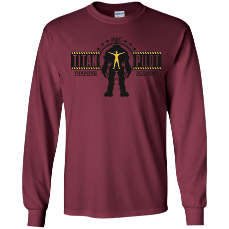 T-Shirts Maroon / YS Titan Pilot Youth Long Sleeve T-Shirt