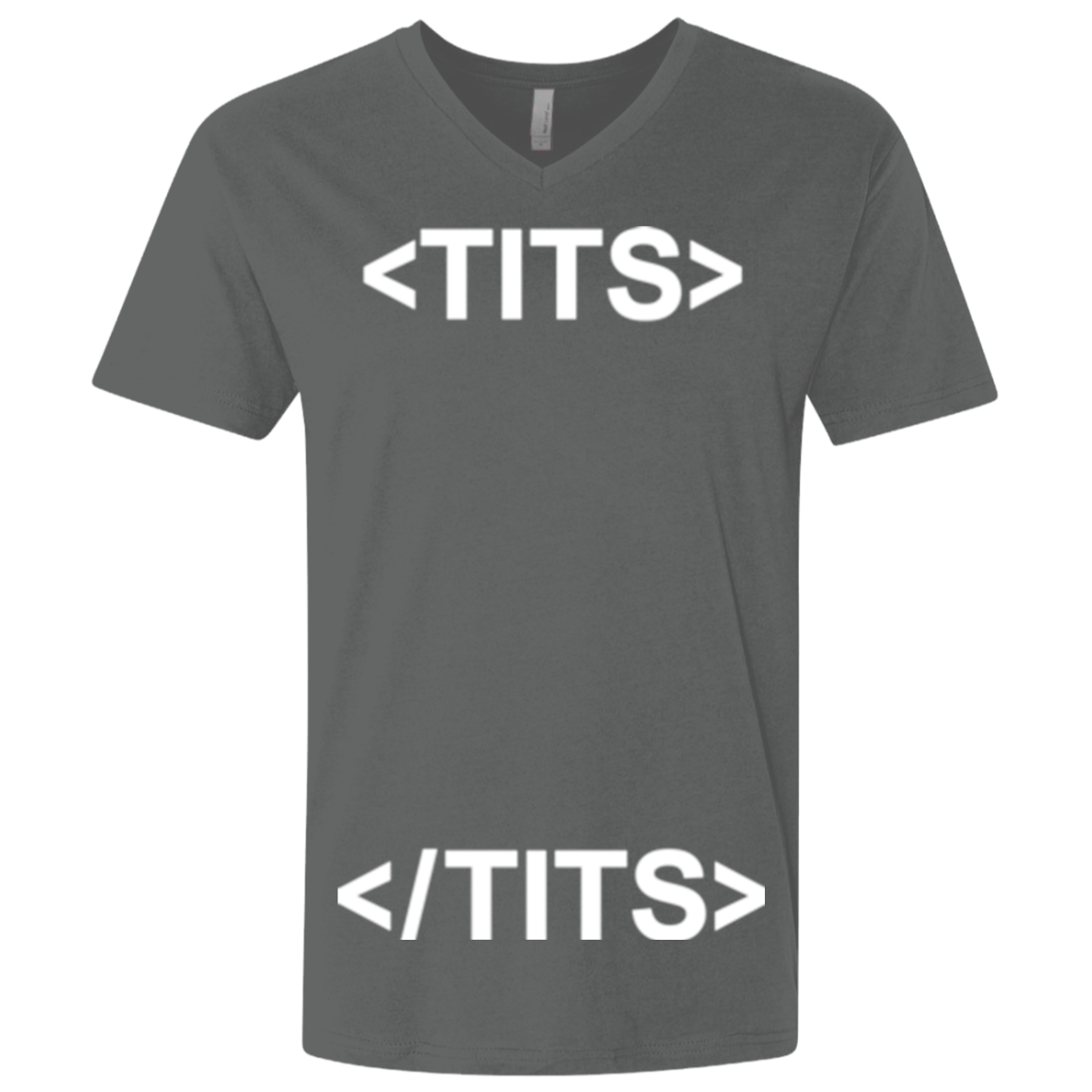 T-Shirts Heavy Metal / X-Small Tits Men's Premium V-Neck