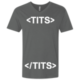 T-Shirts Heavy Metal / X-Small Tits Men's Premium V-Neck